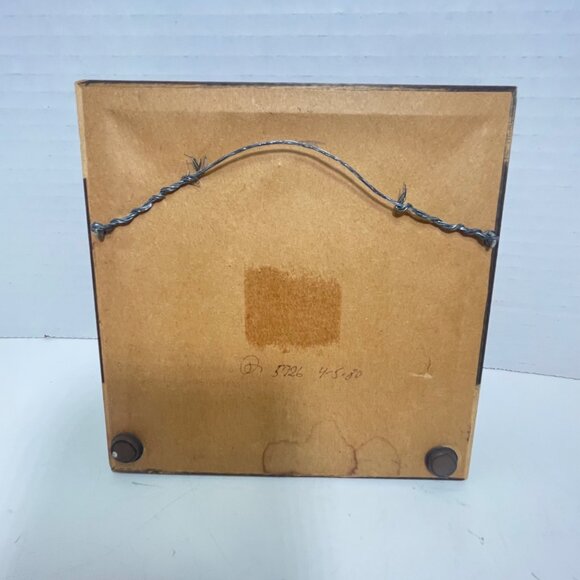 Vintage Royal Makkum Tichelaar Ceramic Tile Painting with Gold Wooden Frame - Picture 6 of 11